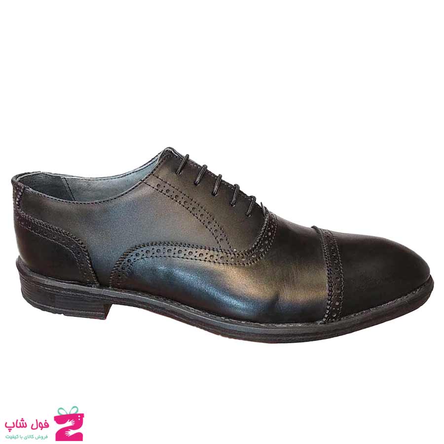کفش مجلسی  مردانه چرم طبیعی گاوی کد 3004