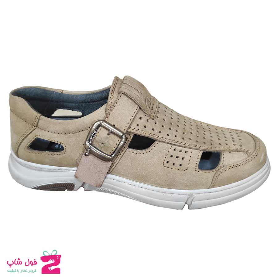 کفش تابستانی  طبی راحتی مردانه چرم طبیعی تبریز کد 2673