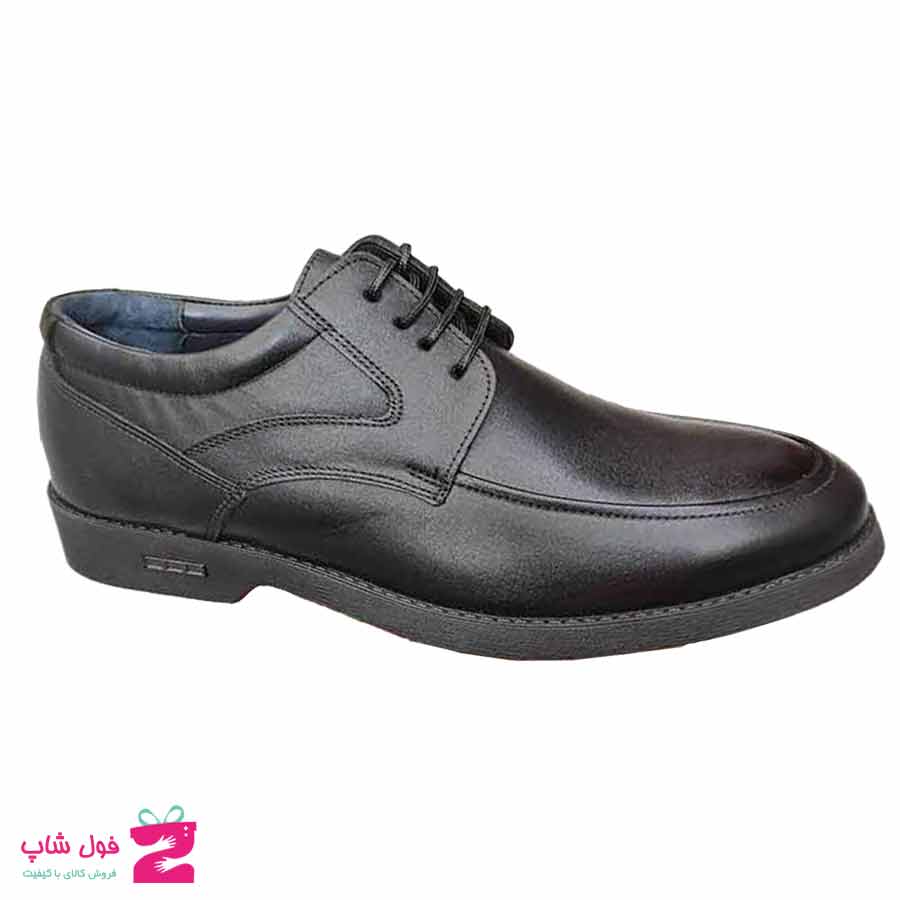 کفش مردانه مجلسی  بزرگ پا چرم طبیعی گاوی کد 2434