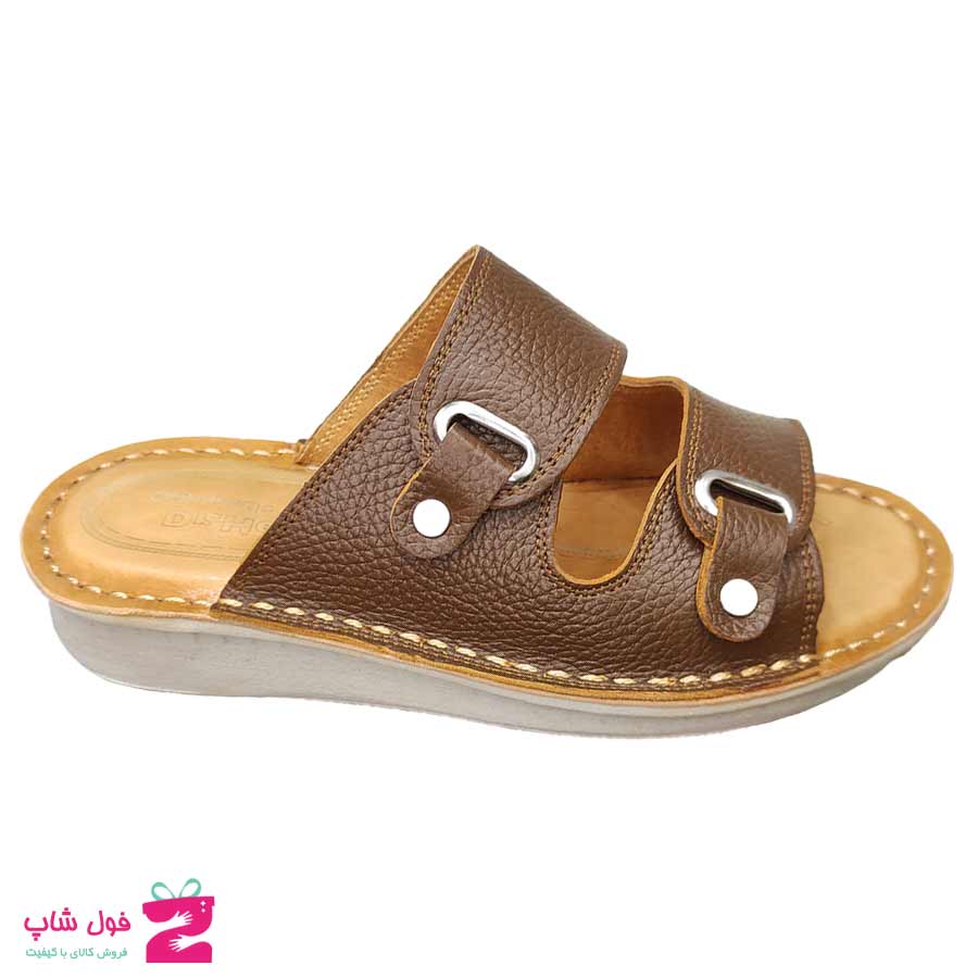صندل طبی زنانه چرم طبیعی  گاوی تبریز کد 2671