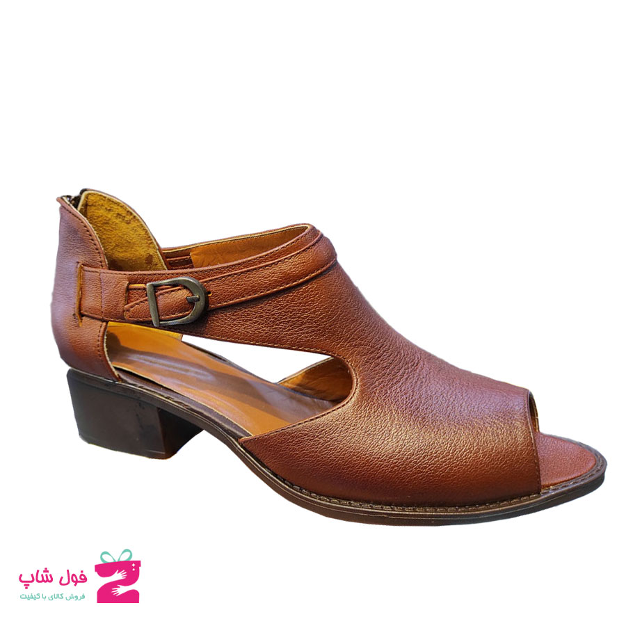 کفش تابستانی زنانه چرم طبیعی  گاوی  تبریز کد 1668