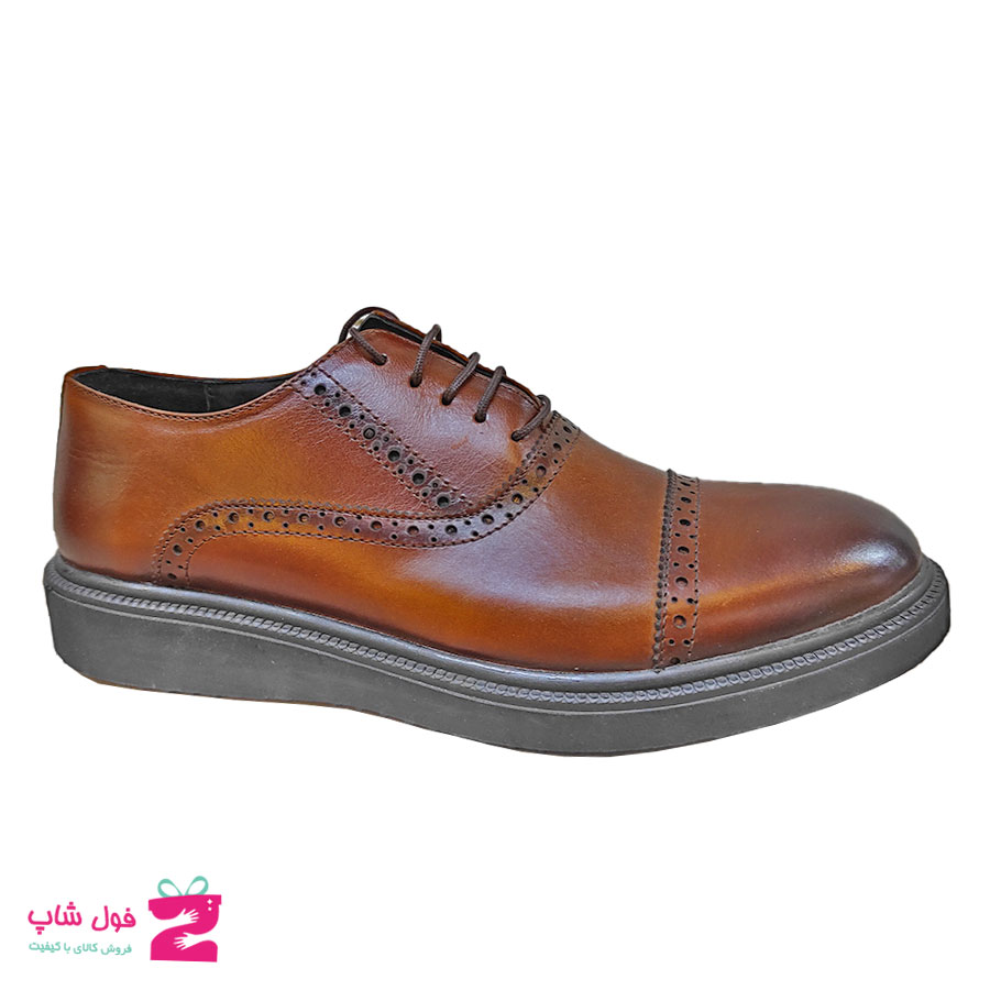 کفش مردانه مجلسی  چرم طبیعی گاوی  تبریز کد 2061