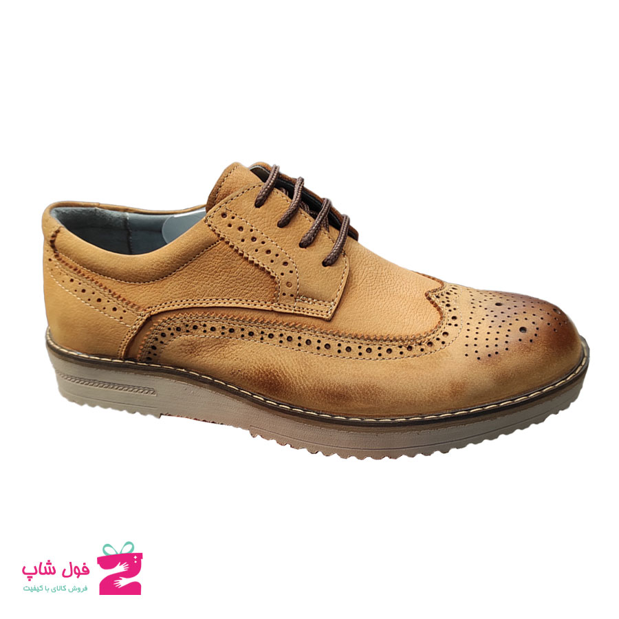 کفش مردانه مجلسی  چرم طبیعی گاوی  تبریز کد 1570