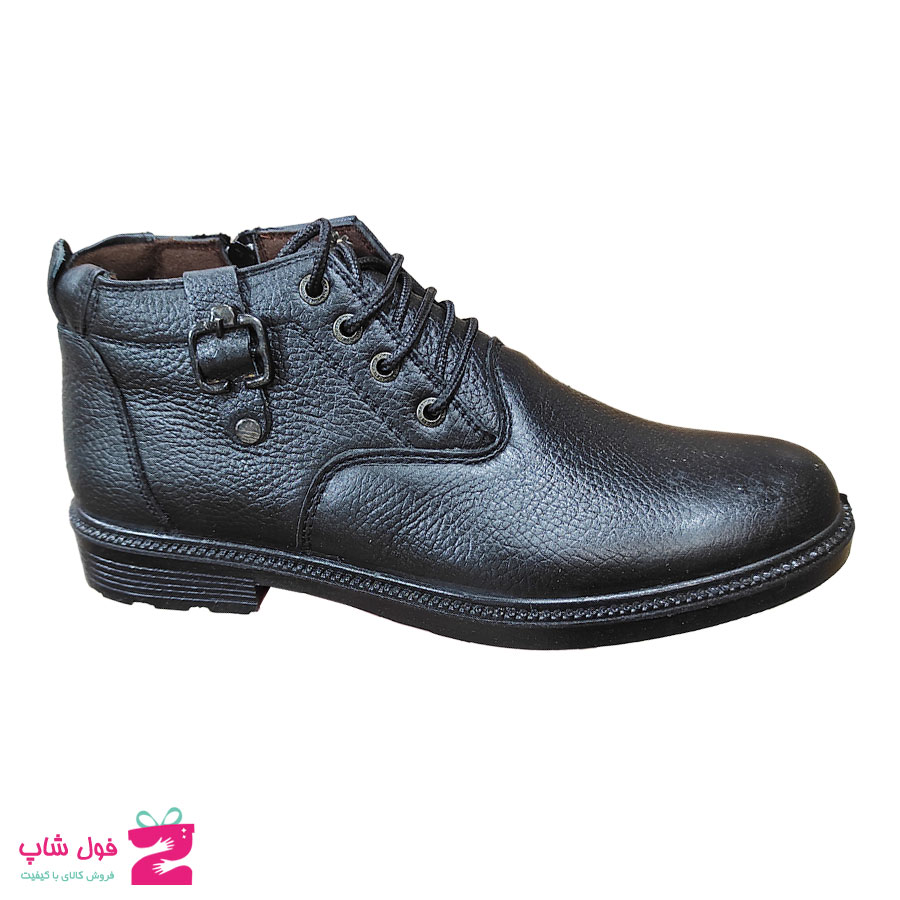 نیم بوت مردانه بزرگ پا مجلسی چرم طبیعی تبریز کد 2147