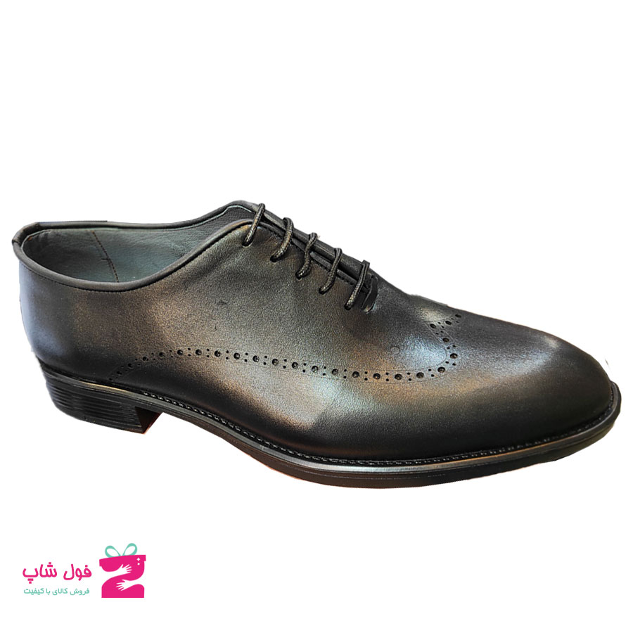 کفش مردانه مجلسی  چرم طبیعی گاوی  تبریز کد 1585
