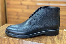 نیم بوت چرم طبیعی  مردانه مجلسی کد 016