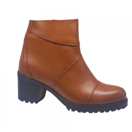 نیم بوت چرم طبیعی  زنانه کد 049