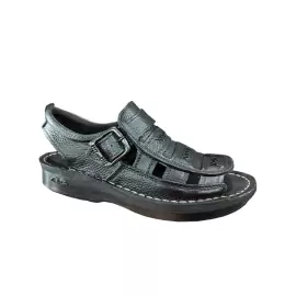 صندل تابستانی مردانه چرم طبیعی  تبریز کد 1436