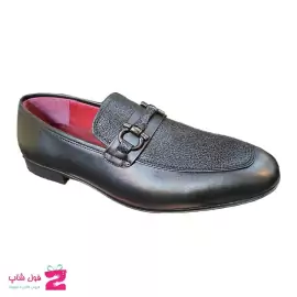 کفش کالج مردانه چرم طبیعی تبریز کد 1838